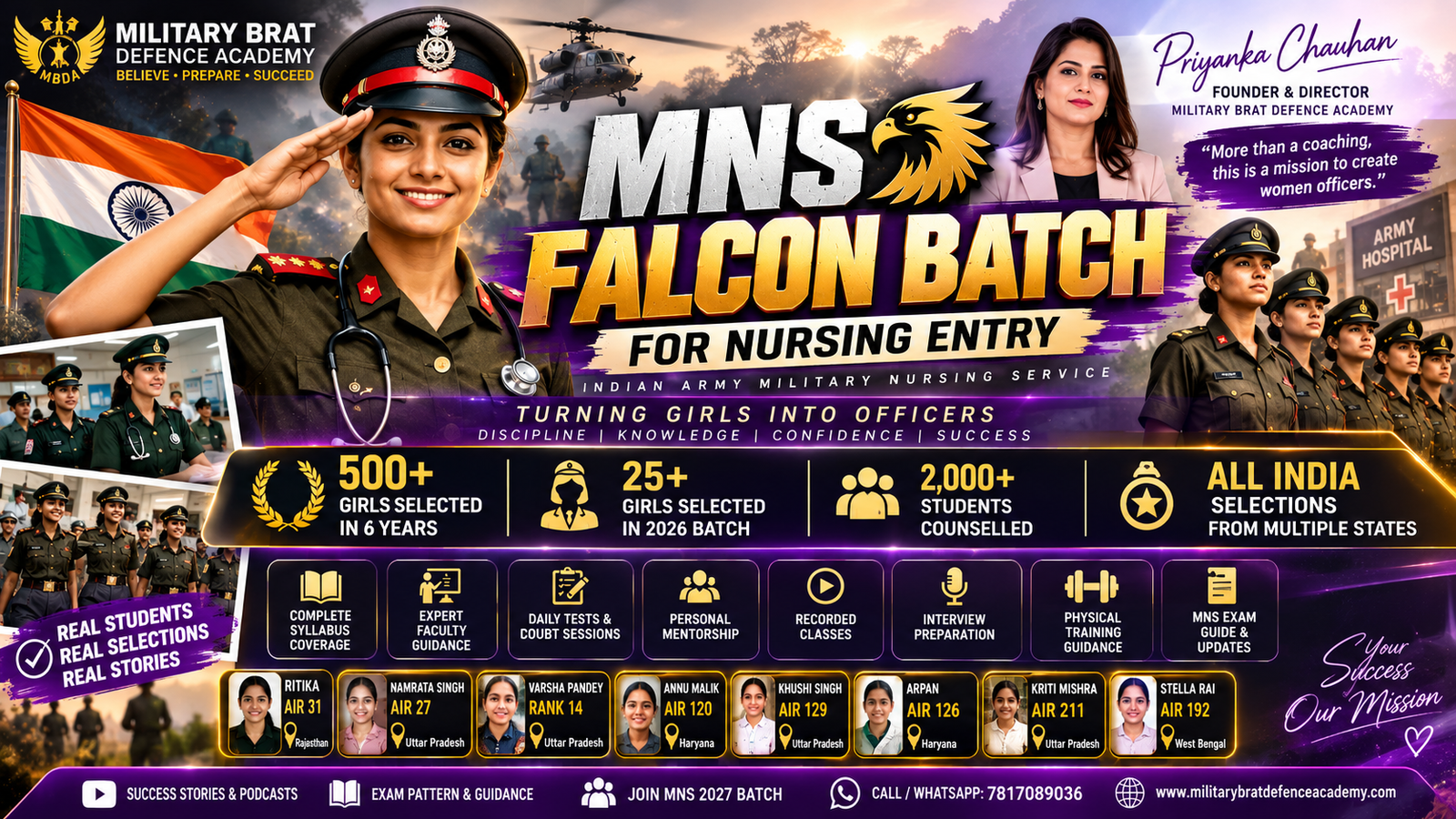 MNS Falcon Batch 2027- Nursing Entry