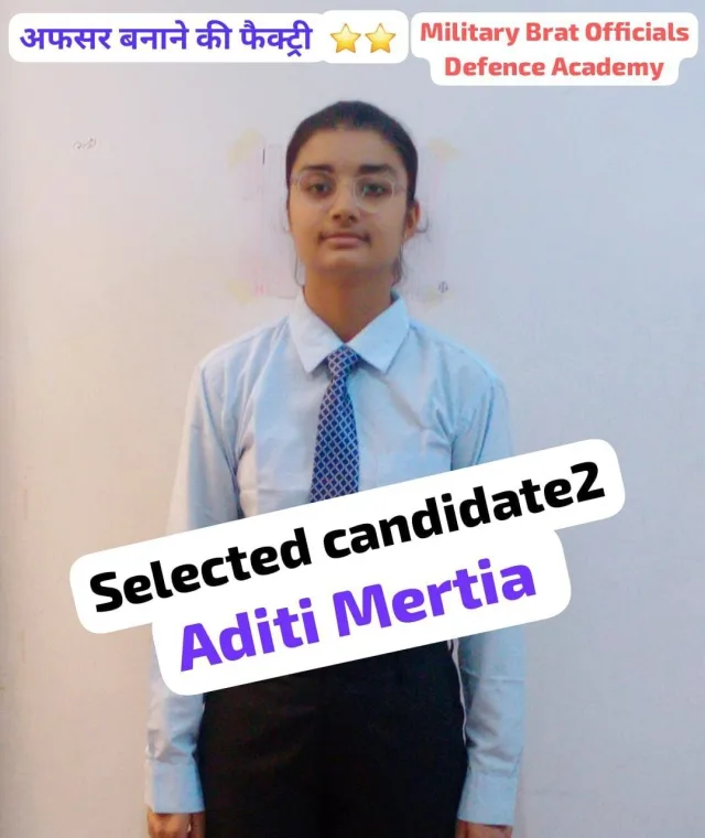 Lt. Aditi Mertia MNS 12th Entry 2025 Military Nursing Service achiever from Rajasthan